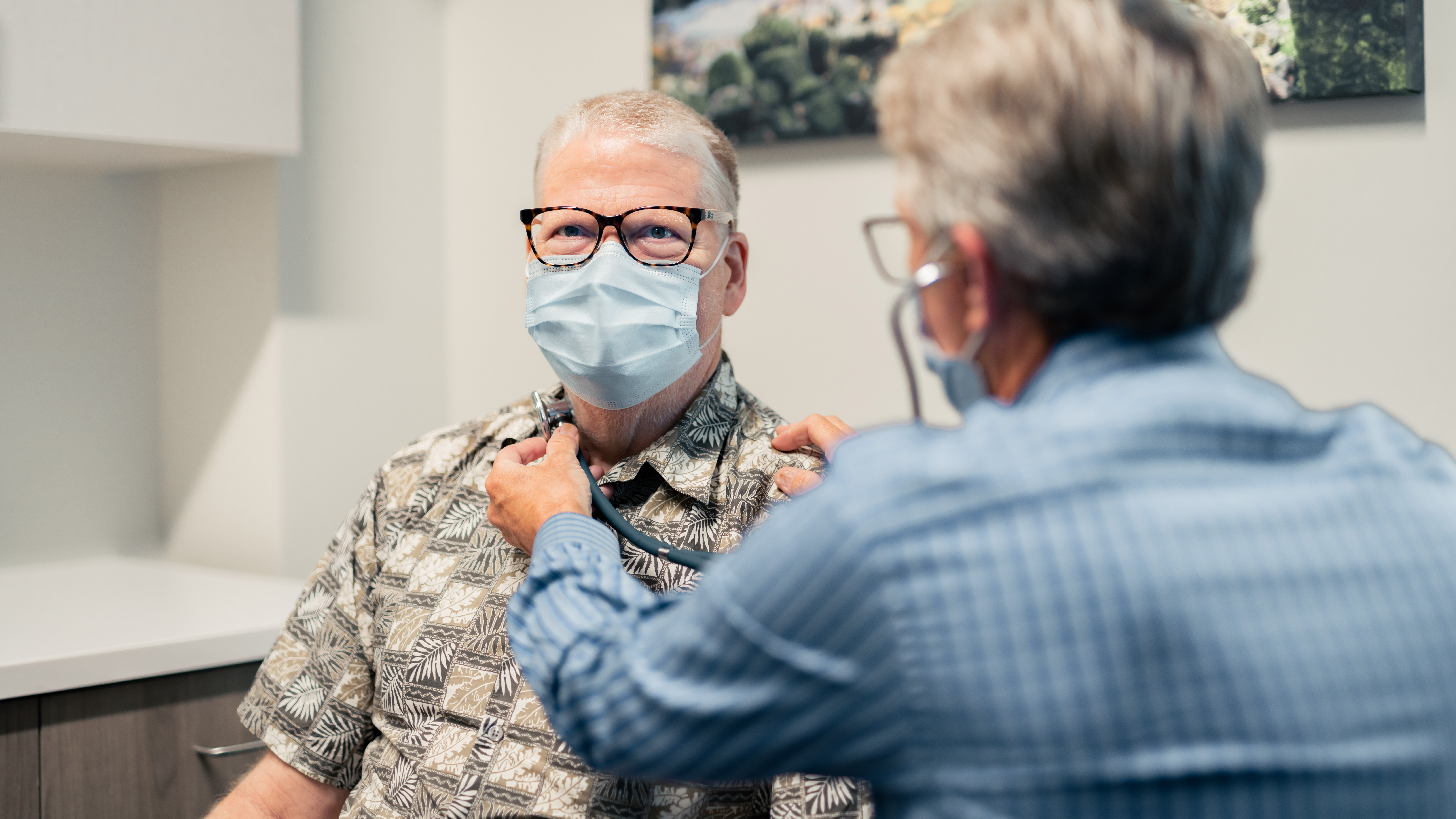 Male doctor with Senior Male